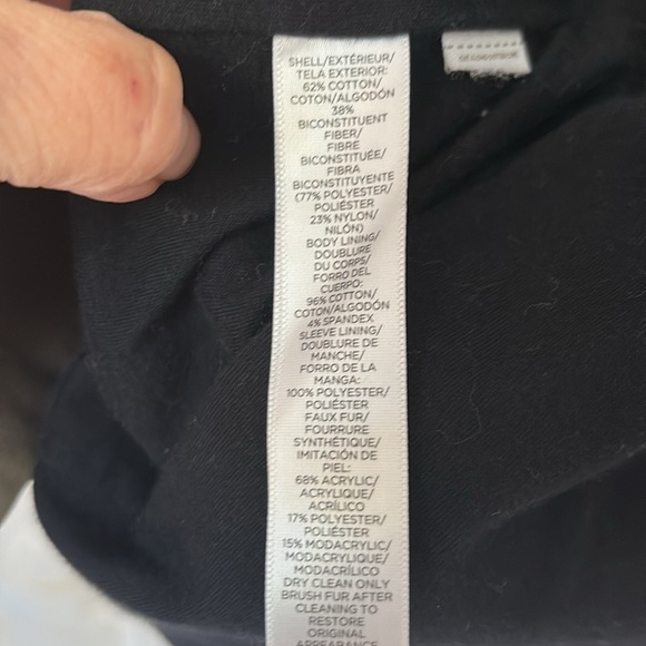 Loft Women's Khaki Faux Fur-Trimmed Removable Hooded Barn Type Jacket. EUC - Picture 9 of 9